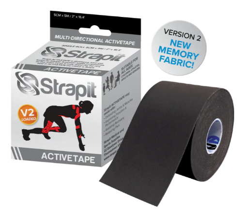 Εικόνα της ACTIVETAPE 5CM x 5M – ΜΑΥΡΟ STRAPIT