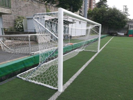 Εικόνα της Poarta fotbal aluminiu 5x2 m, mobila cu bara divizata