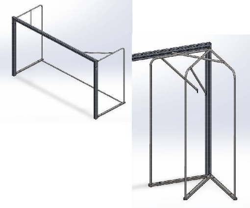 Εικόνα της Poarta Handbal Aluminiu - 3x2m, pliabila