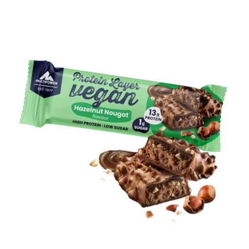 Εικόνα της Vegan πρωτεϊνική μπάρα 55g - Νουγκά φουντουκιού