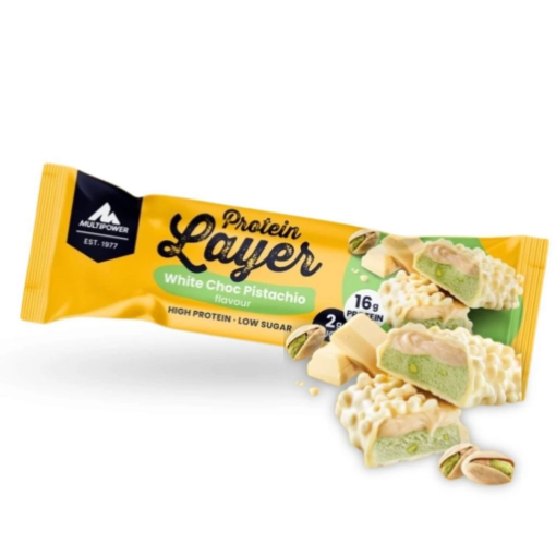 Εικόνα της Πρωτεϊνική μπάρα Layer 50 g – Λευκή σοκολάτα & φιστίκι